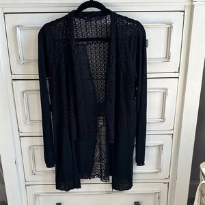 BKE Black Open-Front Cardigan